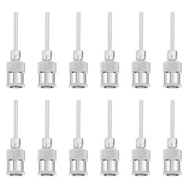 EXCEART 12 Agujas Dispensadoras De Acero Inoxidable Punta Rompa Precisión Compactas para Manualidades Arte Y Cocina 0.98X0.19X0.03In