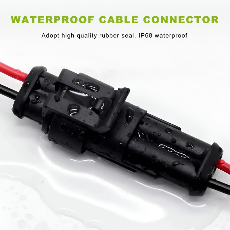 MUQIDA 5 PCS 2 Pin Way Electrical Wire Connector, Waterproof