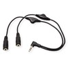 Roline 11094439 Speaker Y Splitter Cable with Volume Control 3.5