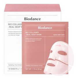BIODANCE Máscara profunda real de bio-colágeno, mascarilla facial de hidrogel hidratante durante la noche, minimización de poros, regordecimiento, mej