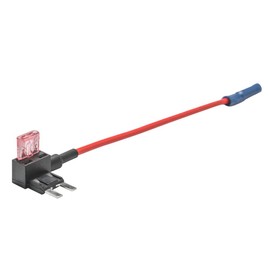 GlowShift Mini Blade Fuse Expandable Circuit Tap Adapter - includes 4 Amp Fuse - Powers 12 Volt Gauges & Accessories - Installs to Car Truck Fuse Panel