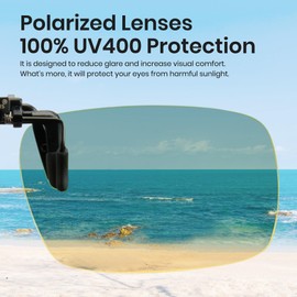 Cyxus Clip On Sunglasses for Men Women Flip Up Polarized Lens for Eyeglasses 1100H04