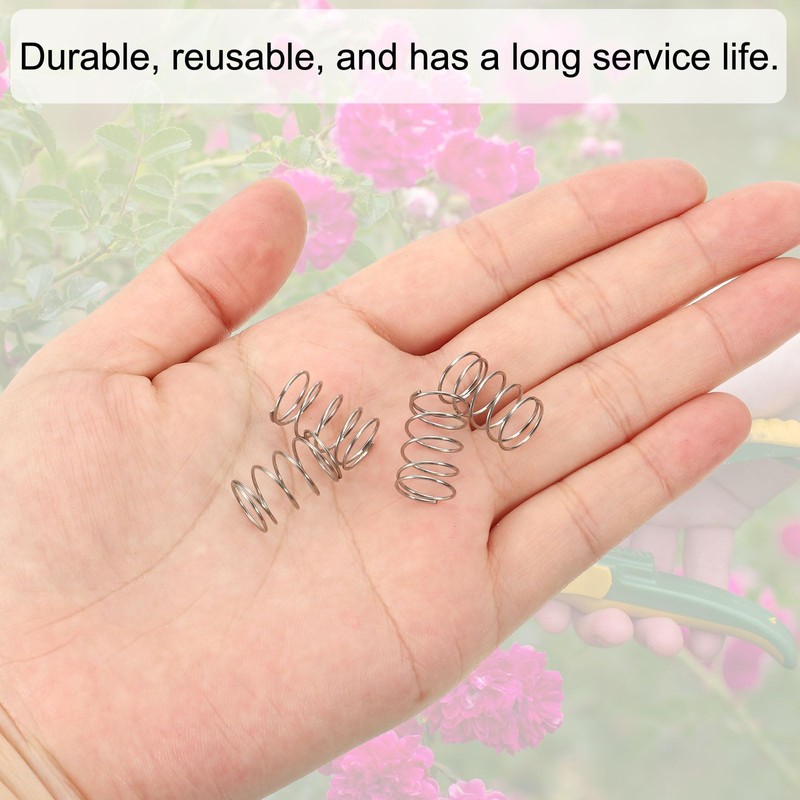 PATIKIL 10pcs 304 Stainless Steel Mechanical Extension Spring 0.6mm Wire