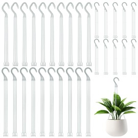 Happyyami 30pcs Hanging Basket Chains Hanging Basket Hooks Extender Plastic Planter Flower Pot Hangers Holders for Plants Flower Basket Wind Chimes Lanterns Bird Feeders Hanging Chains with Hooks
