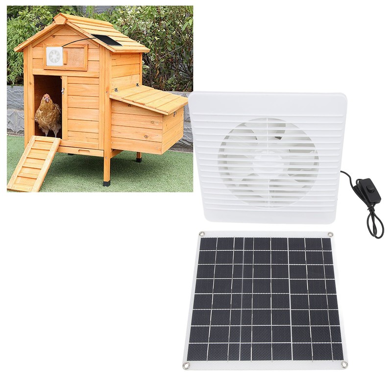Solar Panel Powered Fan Maintain Air Circulation 6 Blades 15W