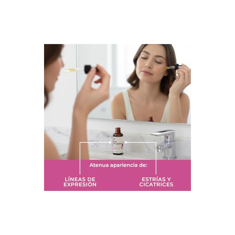 Árbora Aceite de Rosa Mosqueta puro anti-edad atenúa estrías y