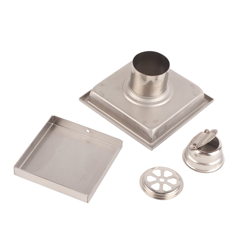 Home Stainless Steel Square Shape Antiodor Bathroom Floor Drain Waste