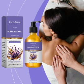 OceAura Lavender Essential Oil for Body Massage Gently Soothes and Moisturizes Skin Easily Absorbs FragranceSize: 100ml, Color: White