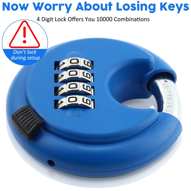 Maitys 4 Digit Combination Locks Stainless Steel Code Disc Lock