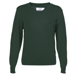 Blu Cherry Girls Boys Kids Unisex V-Neck School Jumper Uniform All Year Round (5 Years, Green, 5_Years)