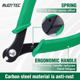 INJOYTEC Memory Wire Cutters 5 Inches Memory Wire Shears Miniature Wire Cutter Jewelry Wire Cutters Jewelry Parrot Beak Wire Cutter Jewelry Making Supplies for Crafting Beading DIY