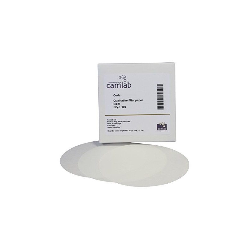 Camlab 1171092 Grade 114 [6] Qualitative Filter Paper, Slow Filtering,