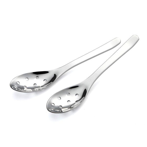 Small Slotted Spoons,AOOSY Modern Stylish Thick Heavy-weight Short handle Stainless