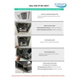 RV Airflow Systems for GE Roof Top Mounted Air Conditioner: Increase the volume of air from your AC into your hot RV, making you colder faster– Vent Filter Accessory Replacement Unit