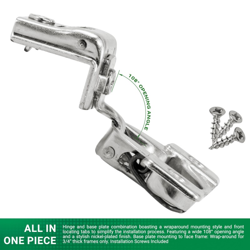 10 Pack Rok Hardware Grass TEC 864 108 Degree 1-1/4"