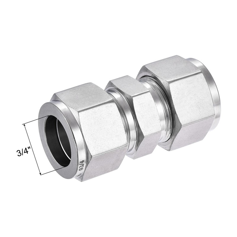 sourcing map Compression Tube Fitting 3/4" Tube OD x 3/4"