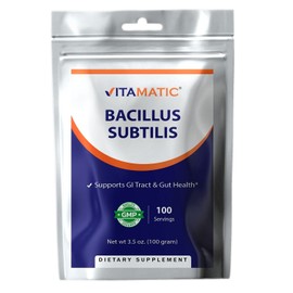 Pure Vitamatic Bacillus Subtilis Pure Powder Probiotic Powder - Gut Health - 100 Gram