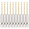 COMOWARE Titanium Twist Drill Bit Set - 10 Pcs 1/16"