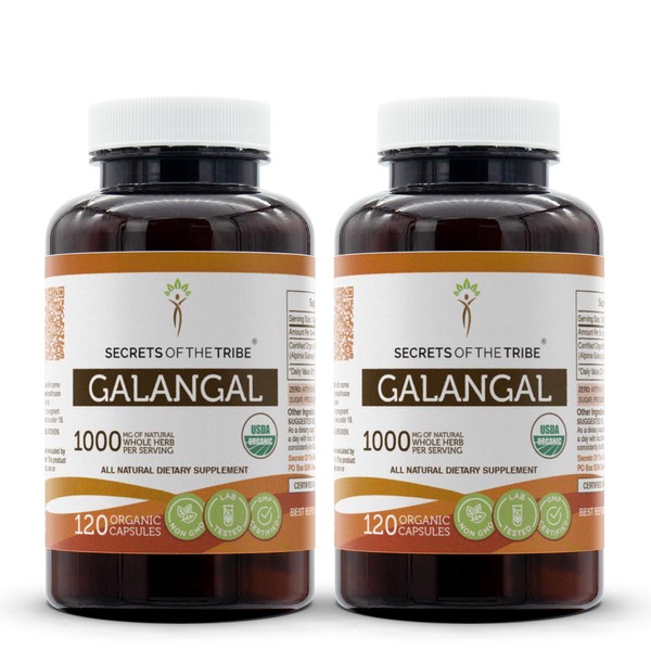 Secrets of the Tribe Galangal 120 Capsules (2 pcs.), 1000