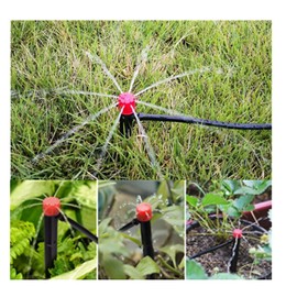20Pcs Adjustable Irrigation Drippers, 360 Degree Water Flow Irrigation Drippers on Stake Emitter Drip System for Flower Beds, Vegetable Gardens, Herbs Gardens
