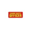 Range Safety Officer EMB Patch 2x5 Hook on Back red/Yellow