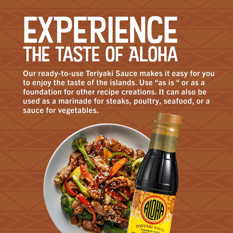 Aloha Shoyu - Hawaiian Teriyaki Sauce - Versatile and Sweet