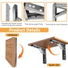 Fatiya 2 Pack Stainless Steel Folding Shelf Brackets, 12 Inch