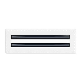 BUILDMART - 12x4 Mud in Air Vent Cover - Drywall Mud-in White Air Vent - Mud Linear Slot Diffuser - Register Grille for Ceiling and Walls - Texas Buildmart