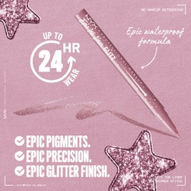 NYX PROFESSIONAL MAKEUP Epic Ink Glitz Liner, Waterproof Metallic Liquid Eyeliner with Vegan Formula - Shimmer Stitch (Shimmer Mauve Purple)