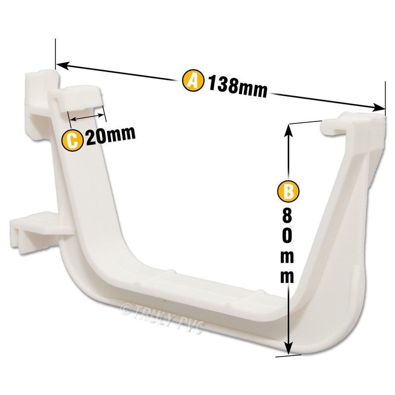 5 x White Ultraframe UGB500N Conservatory Gutter Brackets, Suitable for
