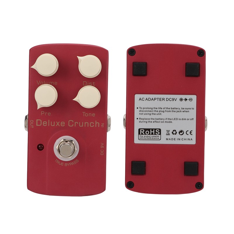 Electric Guitar Effect Pedal Deluxe Crunch Distortion Single Instrument Accessory