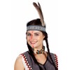 MIMIKRY Headband with Ethnic Pattern and 2 Goose Feathers for
