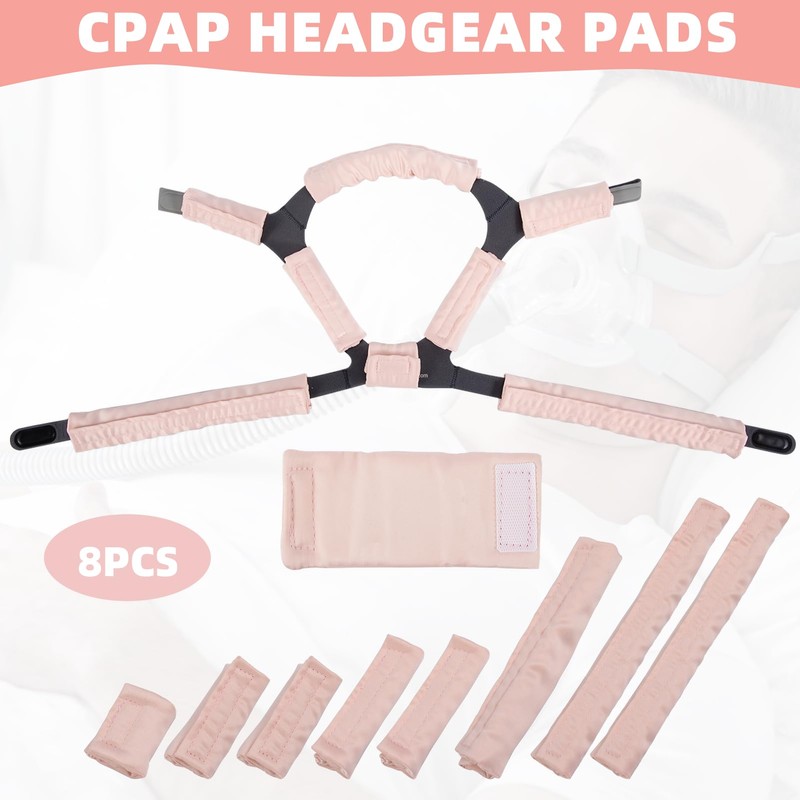 8 PCS CPAP Mask Strap Covers, Silky CPAP Hair Protector