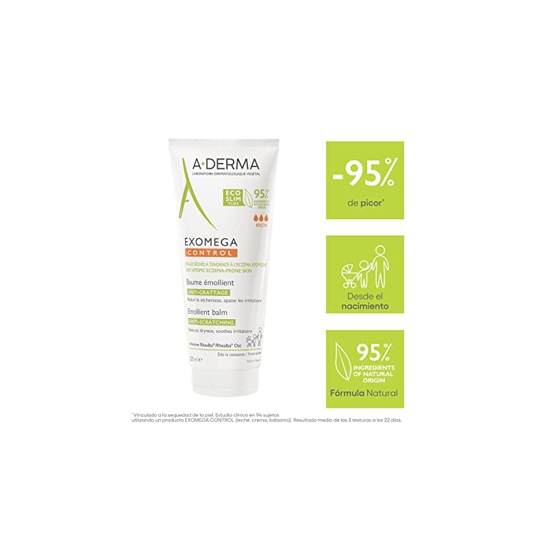 A-Derma Exomega Control Bálsamo Emoliente Anticomezón, 200ml