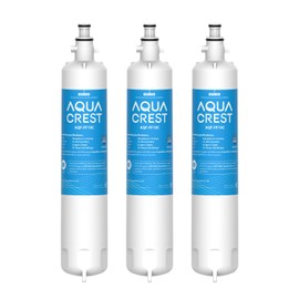 AQUA CREST AQF-FF19C Replacement for GE® RPWFE®, RPWF (with CHIP) Refrigerator Water Filter, Compatible with GYE22HMKES, GYS22GMNES, GYE22HBLTS, DFE28JSKSS, GFE28HMHES, GNE29GYNFS, 3 Filters