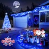 JMEXSUSS 200 LED Blue Christmas Lights Outdoor, Expandable 66ft Christmas