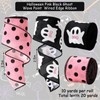 JarThenaAMCS 2 Roll Halloween Wired Edge Ribbon Ghost Boo Polka