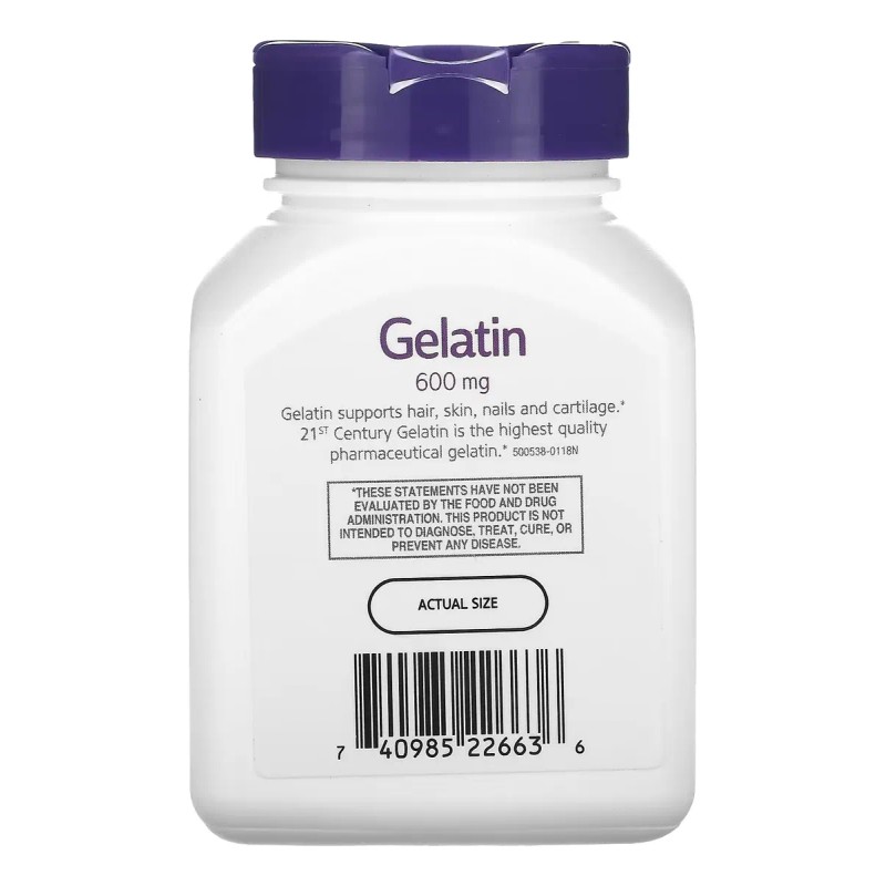 21st Century Gelatina Apoyo Cabello Piel Y Uñas 100caps Sfn
