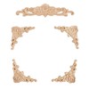 Rovelin 5PCS Wood Appliques Wall Decor Wood Trim Decorative Mouldings