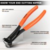 KSEIBI 141150 End Cutting Pliers 7 Inch Grip Handle Black