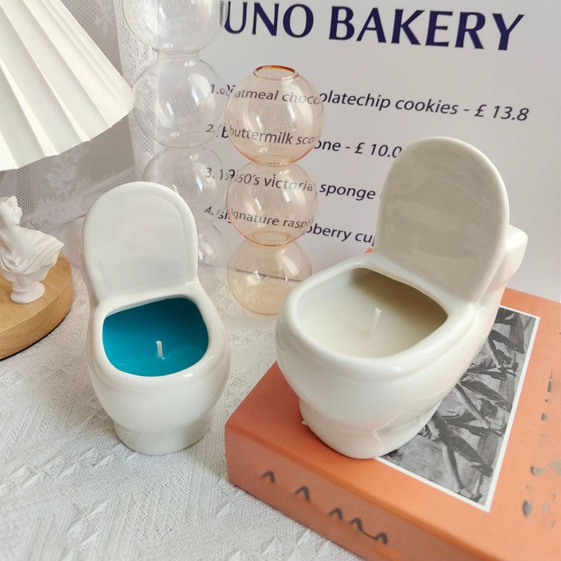 Scented Candle Toilet Style Rich Fragrance Romantic Odor Removal Decorative