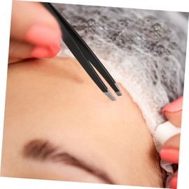 Mikinona Double Head Tweezer for Eyebrow False Lash Stainless Steel Brow Clip Eyebrow Shaper Compact Beauty Tool