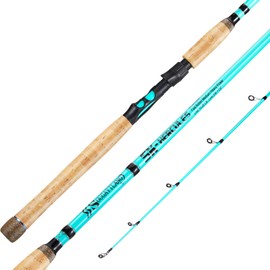 Sougayilang Inshore Saltwater Fishing Rods, Spinning Rods and Casting Rods with AAA Cork Handles,IM7 Toray Carbon Blanks- 7' (Blue- Spinning)