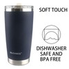 SILICANICE Navy Soft Touch Body & Detachable MacStraw Tumbler with