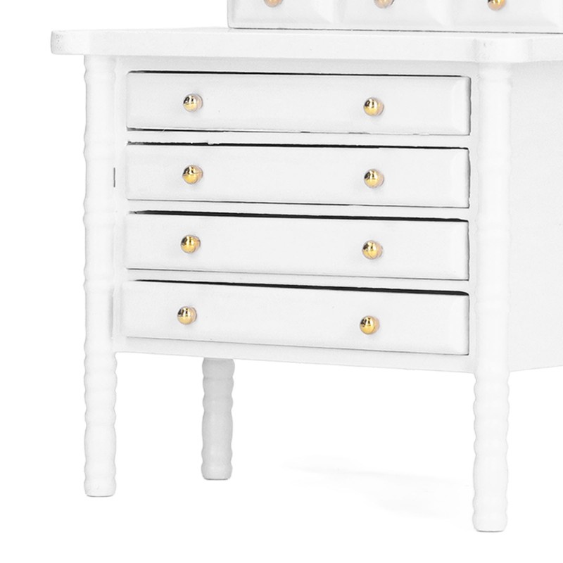 1:12 Scale Dollhouse Toilet Table High Simulation Wooden Miniature Dressing