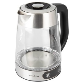Epsilon Electric Kettle 1.8L, Electric Tea Kettle with Boil Dry Protection and Auto Shut-Off, Fast Boil Electric Tea Kettle, Borosilicate Glass and Food Grade Stainless Steel BPA Free