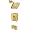 BWE Tub Shower Faucet Brushed Gold Shower Faucet Set with