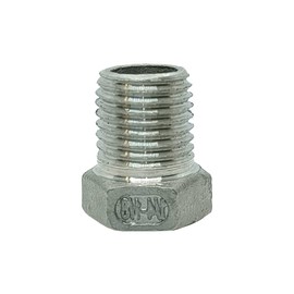 AF Hydro Stainless Steel SS316 Reducing Hex Bushing Pipe Fitting, 3/8'' NPT Male x 1/8'' NPT Female Thread, Pressure Rating up to 150 PSI, Class 150 Reducer Connector Adapter