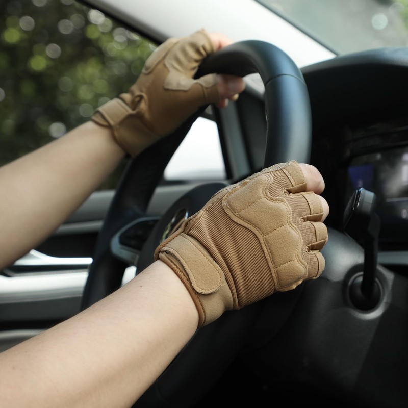 FIORETTO Fingerless Gloves for Airsoft Shooting Half Finger Hunting Hiking