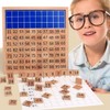 Amasawa Mathematics Puzzle Wooden Digital Board, 1-100 Continuous Numbers, Maths